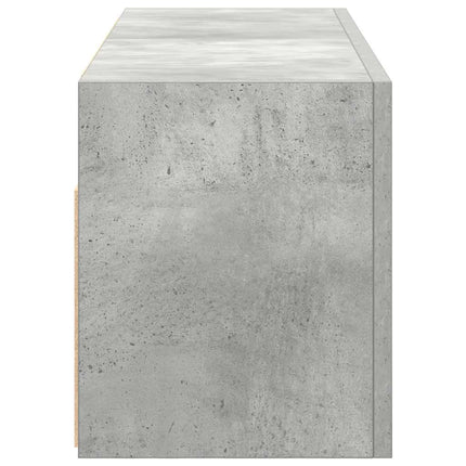 Väggskåp för badrum betonggrå 80x25x30 cm konstruerat trä