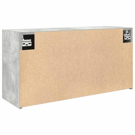 Väggskåp för badrum betonggrå 80x25x40 cm konstruerat trä