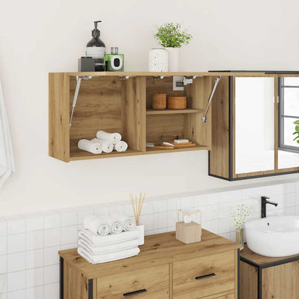 Väggskåp för badrum artisan ek 80x25x40 cm konstruerat trä