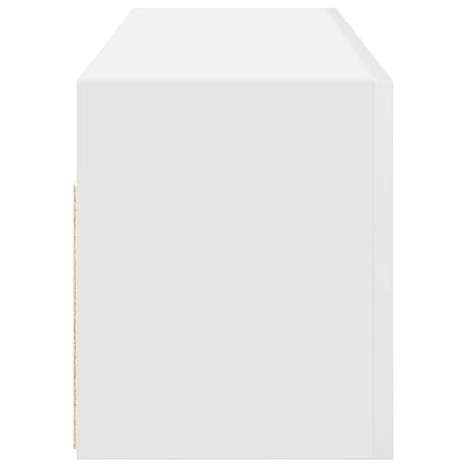 Väggskåp för badrum vit 100x25x30 cm konstruerat trä