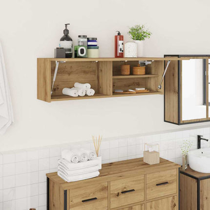 Väggskåp för badrum artisan ek 100x25x30 cm konstruerat trä