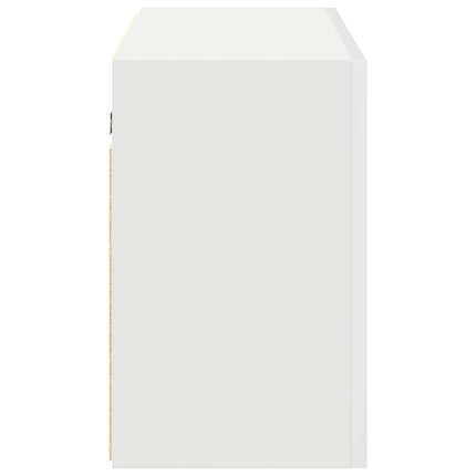 Väggskåp för badrum vit 100x25x40 cm konstruerat trä