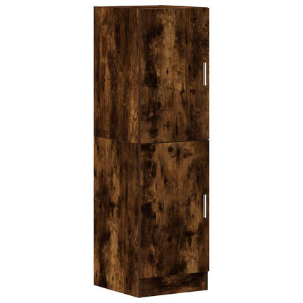 Köksskåp rökfärgad ek 38x41,5x131,5 cm konstruerat trä