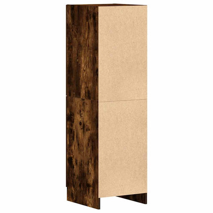 Köksskåp rökfärgad ek 38x41,5x131,5 cm konstruerat trä