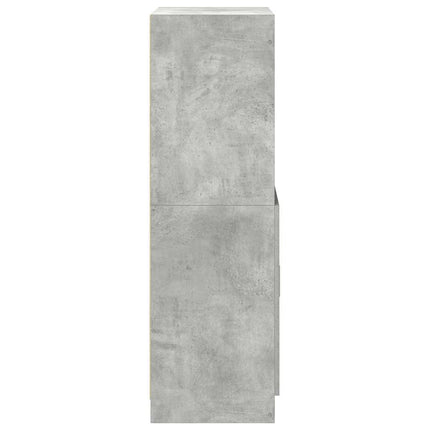 Köksskåp betonggrå 57x41,5x131,5 cm konstruerat trä