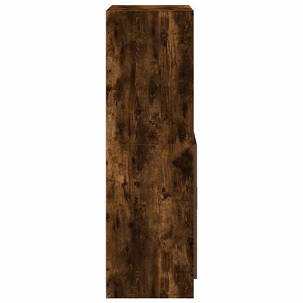 Köksskåp rökfärgad ek 57x41,5x131,5 cm konstruerat trä