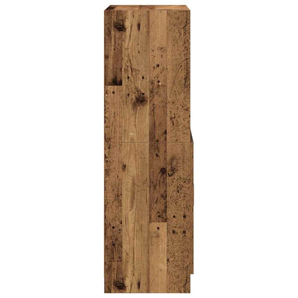 Köksskåp åldrat trä 57x41,5x131,5 cm konstruerat trä