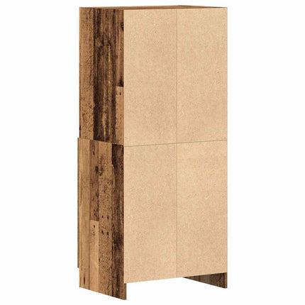 Köksskåp åldrat trä 57x41,5x131,5 cm konstruerat trä