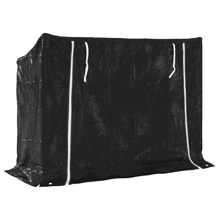 Vedställ med regnskydd 151x60,5x110,5 cm galvaniserat stål