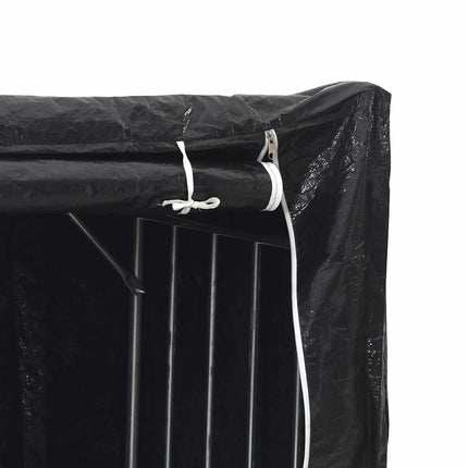 Vedställ med regnskydd 100x40x200 cm galvaniserat stål