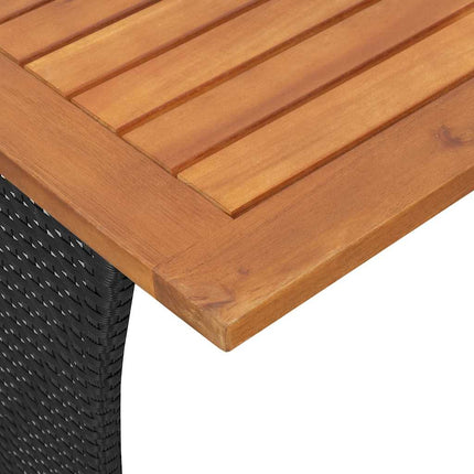 Matgrupp för trädgården med dynor 3 delar svart konstrotting