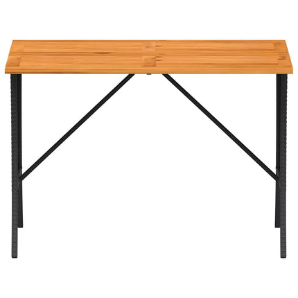 Trädgårdsbord med skiva i akaciaträ svart 105x75x72 cm