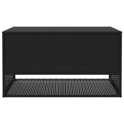 Kuddlåda för utomhusbruk svart 100x55x55,5 cm konstrotting