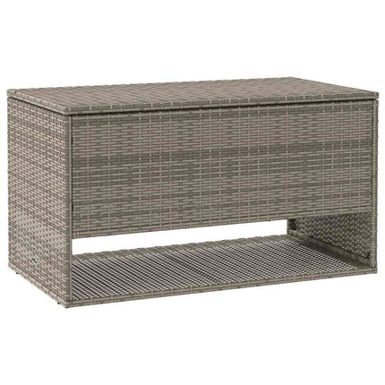 Kuddlåda för utomhusbruk grå 100x55x55,5 cm konstrotting