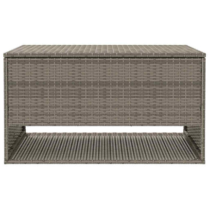 Kuddlåda för utomhusbruk grå 100x55x55,5 cm konstrotting
