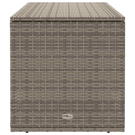 Kuddlåda för utomhusbruk grå 100x55x55,5 cm konstrotting