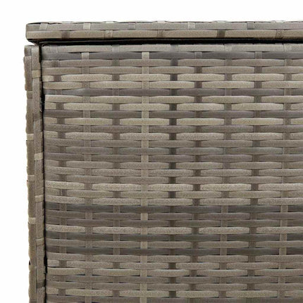 Kuddlåda för utomhusbruk grå 100x55x55,5 cm konstrotting