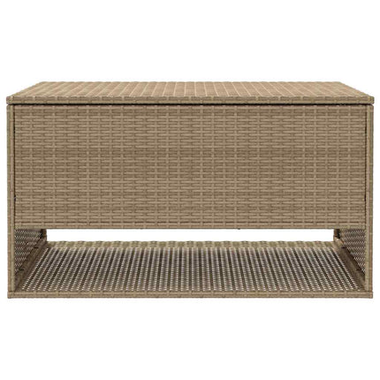 Kuddlåda för utomhusbruk beige 100x55x55,5 cm konstrotting
