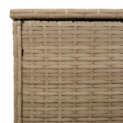 Kuddlåda för utomhusbruk beige 100x55x55,5 cm konstrotting