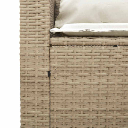 Soffgrupp för trädgården, 5 delar med kuddar, stapelbar beige