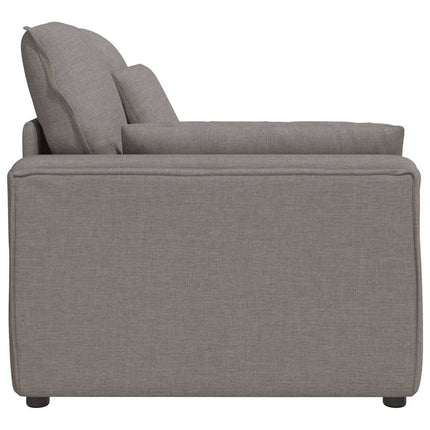 Modulär soffa armstödsändmodul med dynor Taupe 100 cm