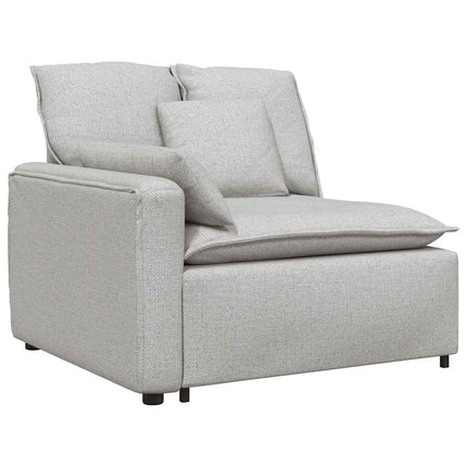 Modulär soffa armstödsändmodul med dynor molngrå 100 cm
