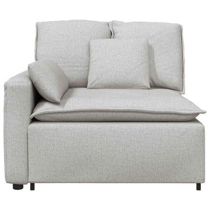 Modulär soffa armstödsändmodul med dynor molngrå 100 cm