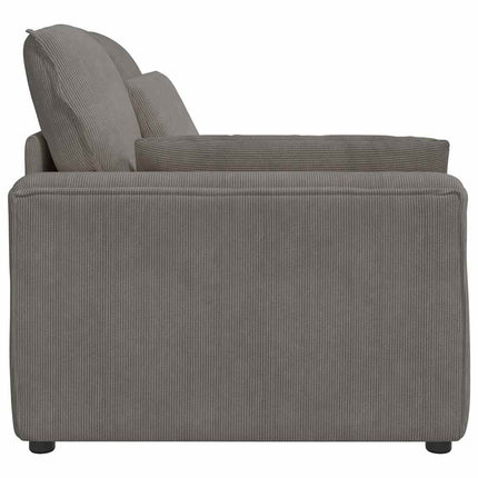 Modulär soffa armstödsändmodul med dynor ljusgrå 100 cm