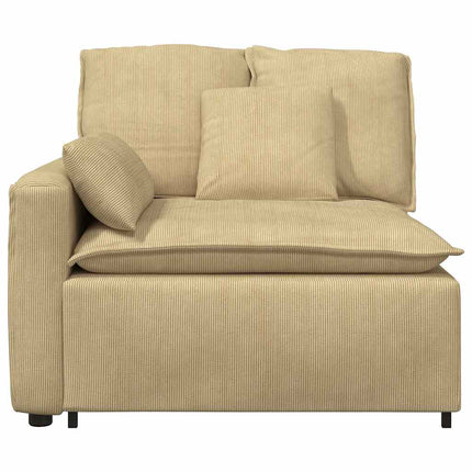 Modulsoffa armstödsändmodul med dynor grågrön 100 cm