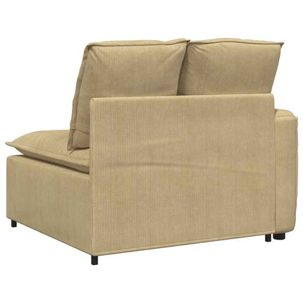 Modulsoffa armstödsändmodul med dynor grågrön 100 cm