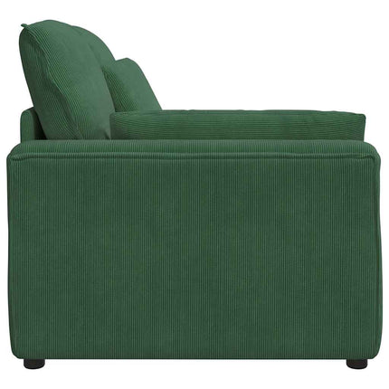 Modulär soffa armstödsändmodul med dynor mörkgrön 100 cm