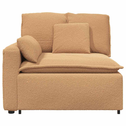Modulär soffa armstödsändmodul med dynor beige 100 cm