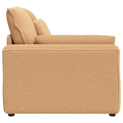 Modulär soffa armstödsändmodul med dynor beige 100 cm
