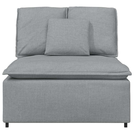 Modulär mittmodul för soffa med dynor ljusgrå 100 cm