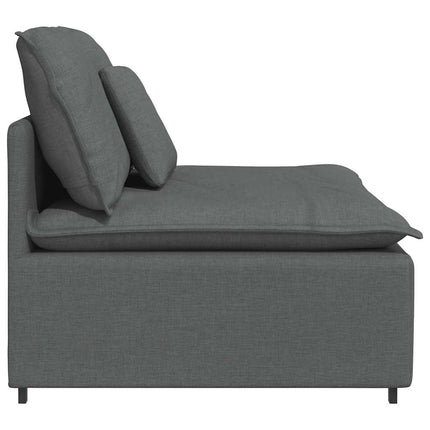 Modulär mittmodul för soffa med dynor mörkgrå 100 cm