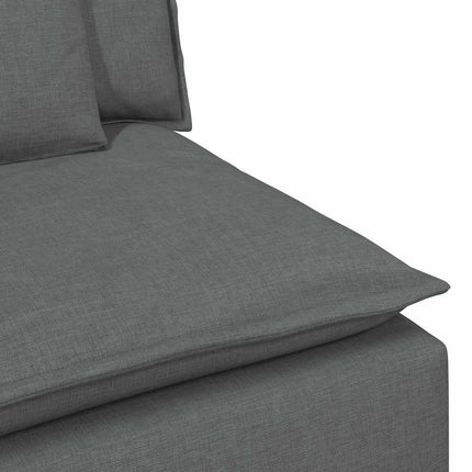 Modulär mittmodul för soffa med dynor mörkgrå 100 cm