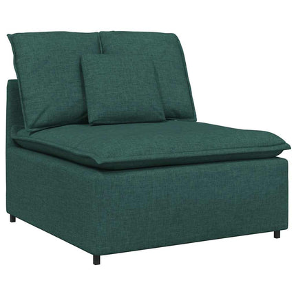 Modulär mittmodul för soffa med dynor mörkgrön 100 cm