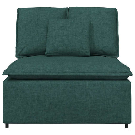 Modulär mittmodul för soffa med dynor mörkgrön 100 cm