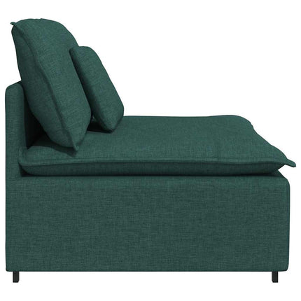 Modulär mittmodul för soffa med dynor mörkgrön 100 cm