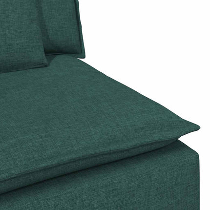 Modulär mittmodul för soffa med dynor mörkgrön 100 cm