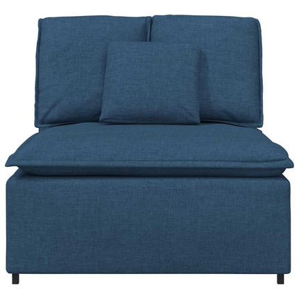 Modulär soffmodul i mitten med dynor blå 100 cm
