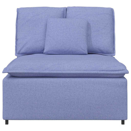 Modulär soffmodul i mitten med dynor Jeans blå 100 cm