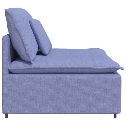 Modulär soffmodul i mitten med dynor Jeans blå 100 cm