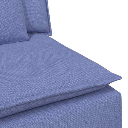 Modulär soffmodul i mitten med dynor Jeans blå 100 cm