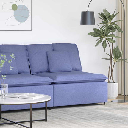 Modulär soffmodul i mitten med dynor Jeans blå 100 cm