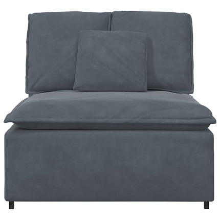 Modulär mittmodul för soffa med dynor mörkgrå 100 cm