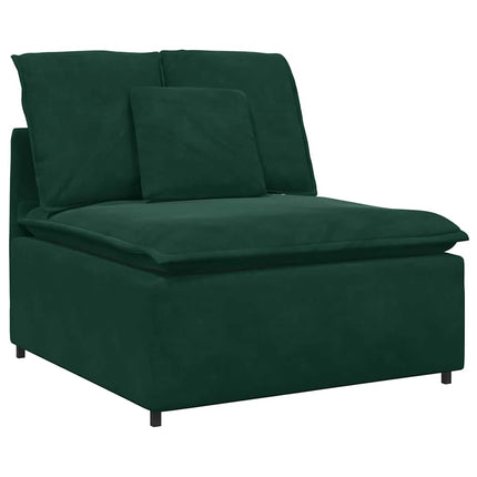 Modulär mittmodul för soffa med dynor mörkgrön 100 cm