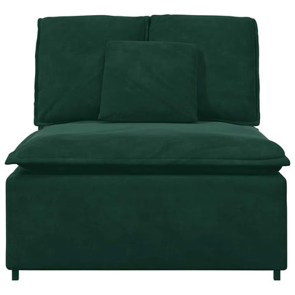 Modulär mittmodul för soffa med dynor mörkgrön 100 cm