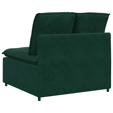 Modulär mittmodul för soffa med dynor mörkgrön 100 cm