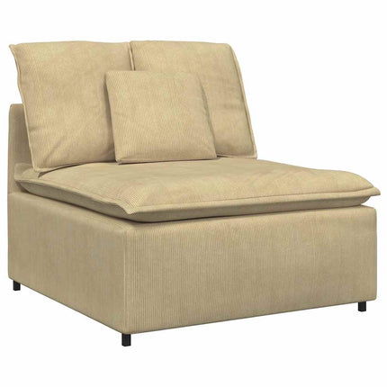Modulär mittmodul för soffa med dynor grågrön 100 cm